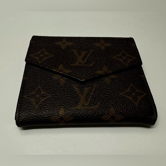 Louis Vuitton Monogram Double Snap Envelope Wallet Coin Cash Card Holder COA - Picture 8 of 8